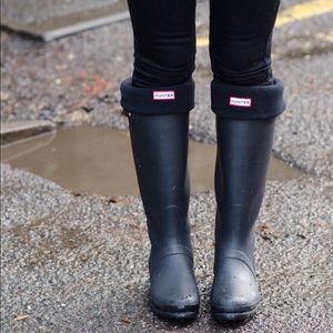 Black Hunter boot Welly Sock