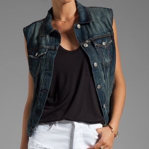 Brand New $187 Rag & Bone Burney Denim Vest XS