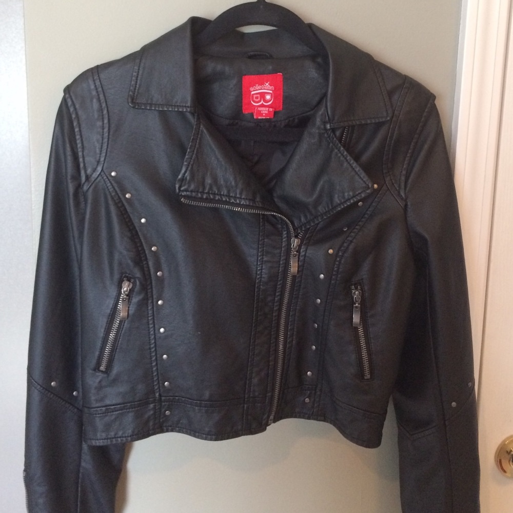 Faux Leather Jacket Size Medium