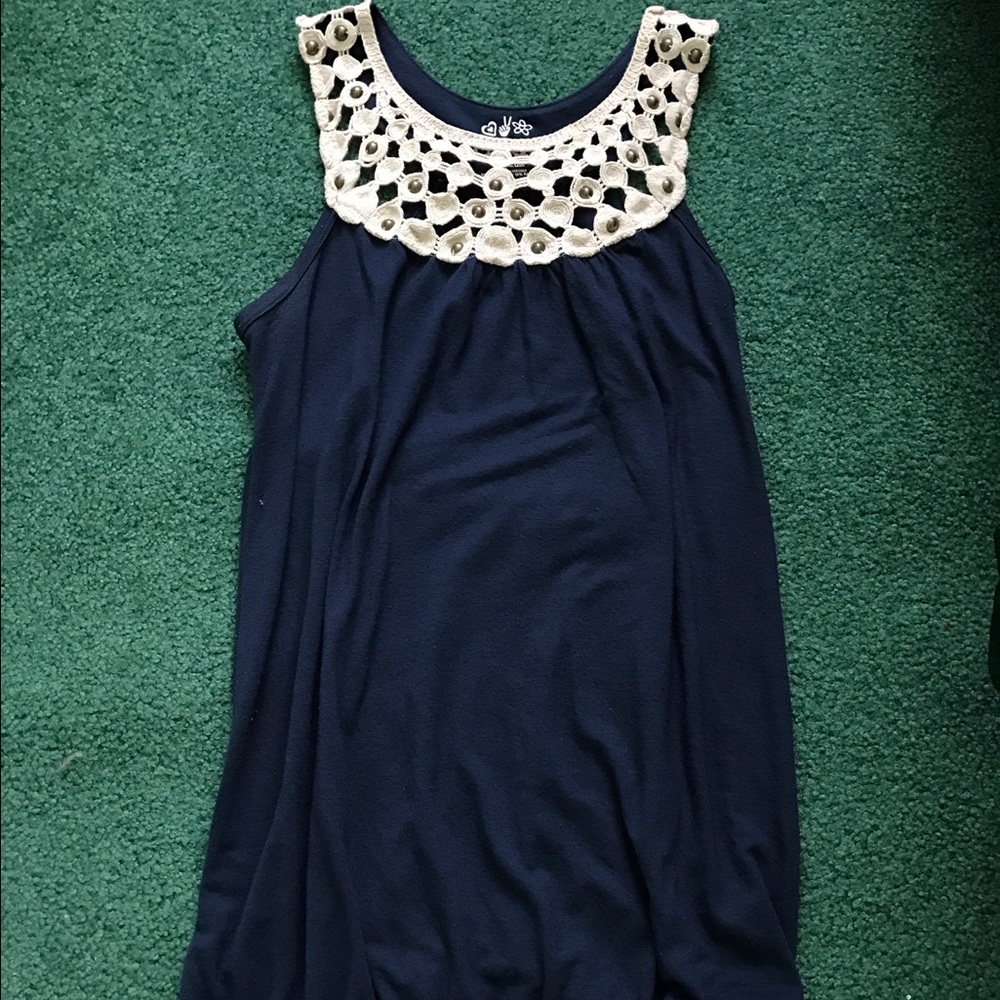 Navy blue sleeveless shirt