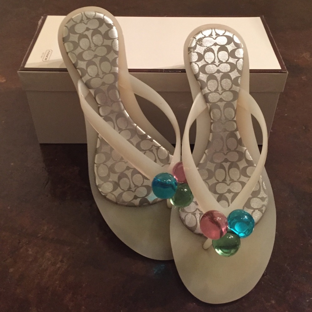 Fun bubble bead Coach sandals