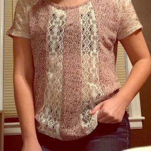 Laced short sleeve shirt