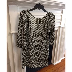 Size Medium V Neck back black and white dress