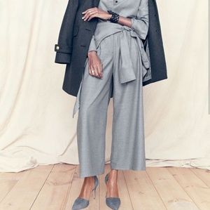 J Crew Wool Blend cropped slacks, wide leg