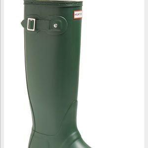 Green Hunter Boots tall