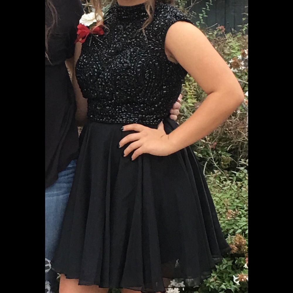 Black Beaded Sherri Hill 2016 Collection