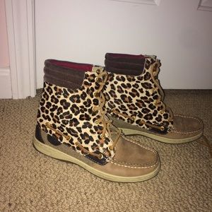 Sperry cheetah boots