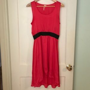 Hot pink high-low dress