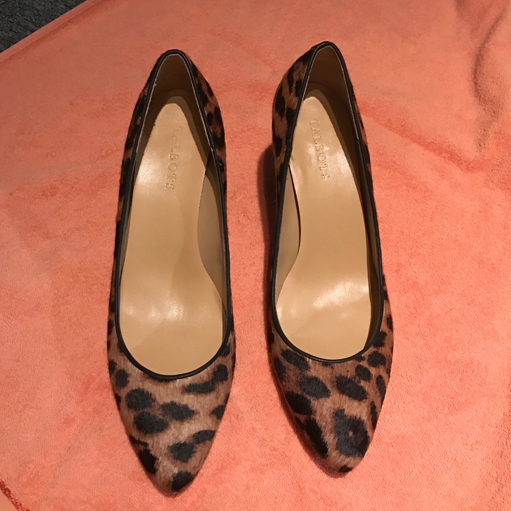 Talbots Leopard chunky heels