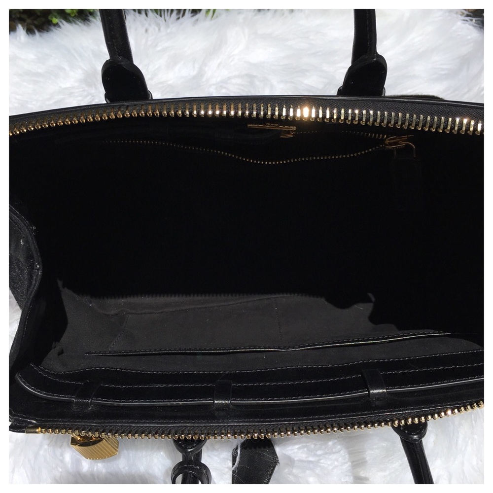 RARE TOM FORD BLACK CALF HAIR SATCHEL BAG - Picture 3 of 7