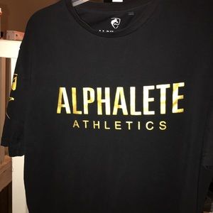 Alphalete Athletics- Black and Gold Performance T