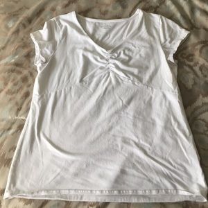 Merona White V Neck