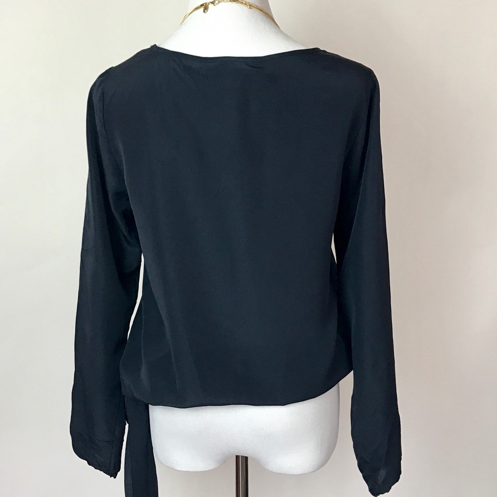 Michael KORS Navy Tie Blouse Small - Picture 4 of 4