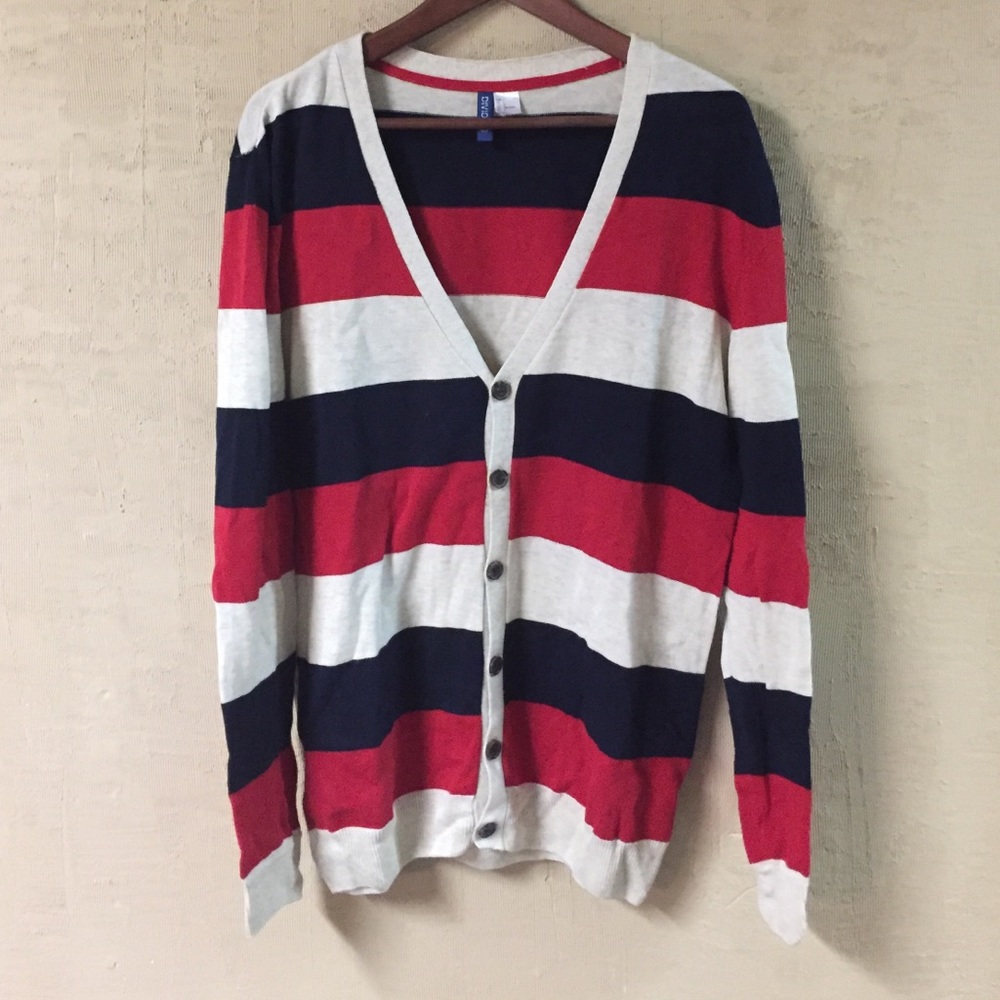 HM Men's button up cardigan Sz L