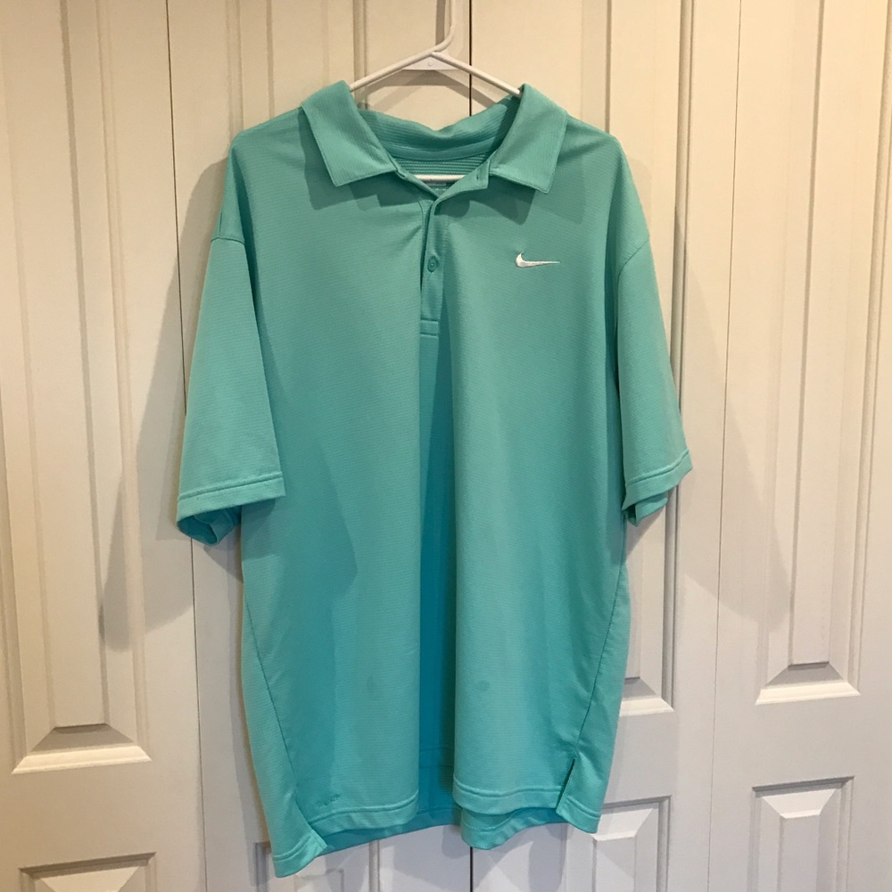 XL Men's Nike Fit Dry Golf Shirt Sea Green