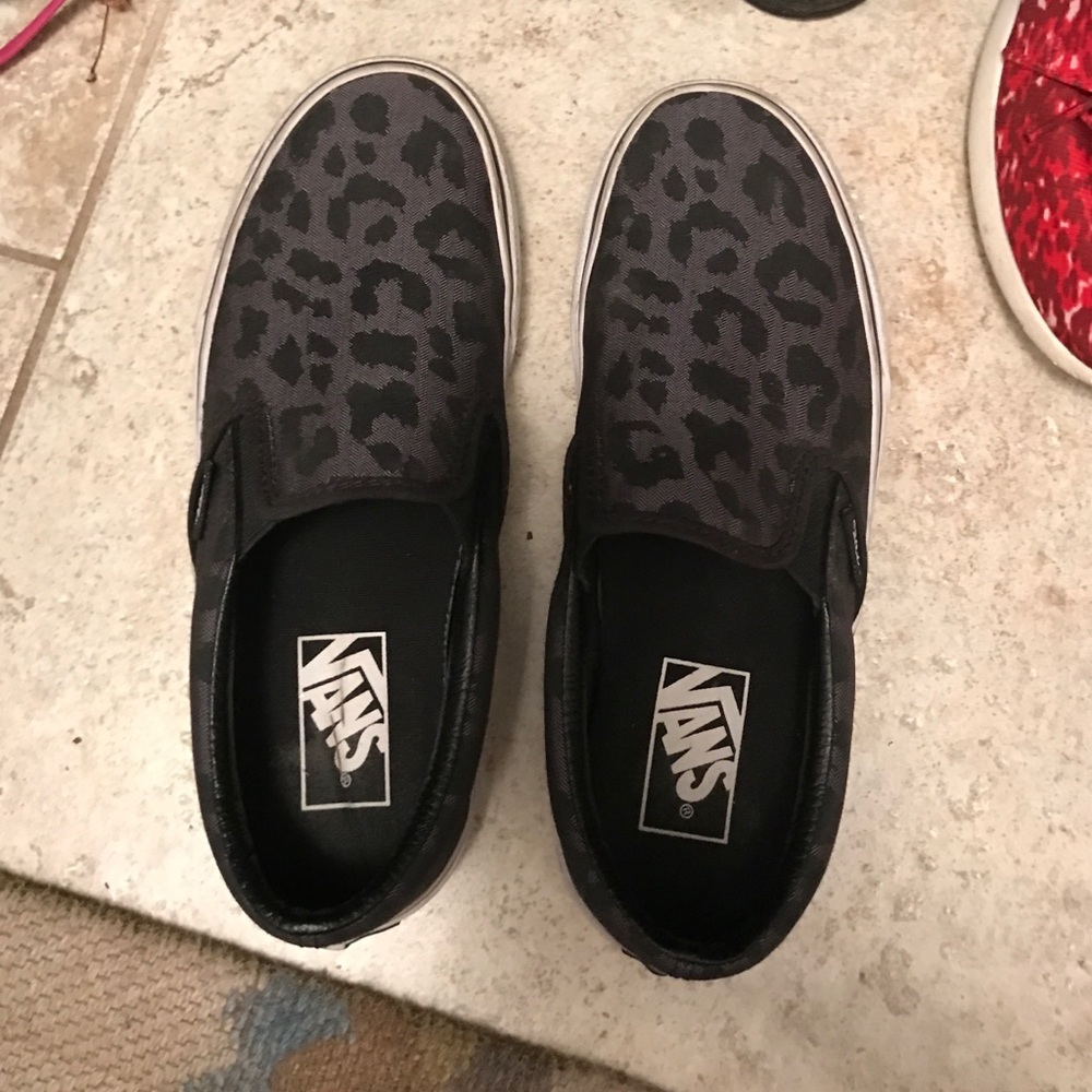 Black cheetah vans