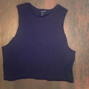 Forever 21 black cropped tank size small