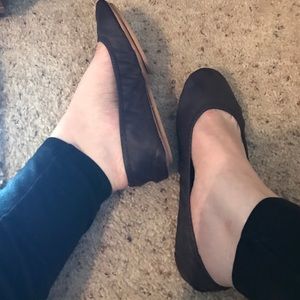 Gap purple foldable flats. REAL LEATHER.