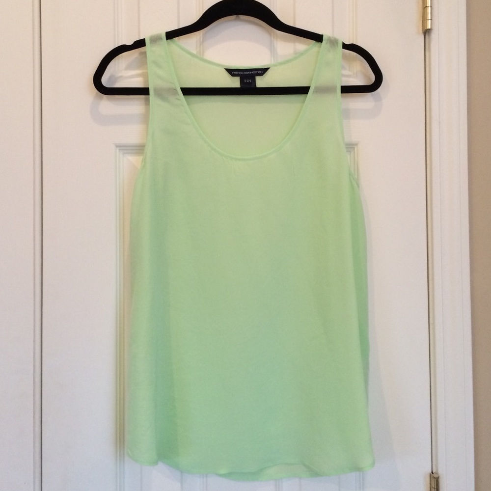 French Connection Green Tank Top