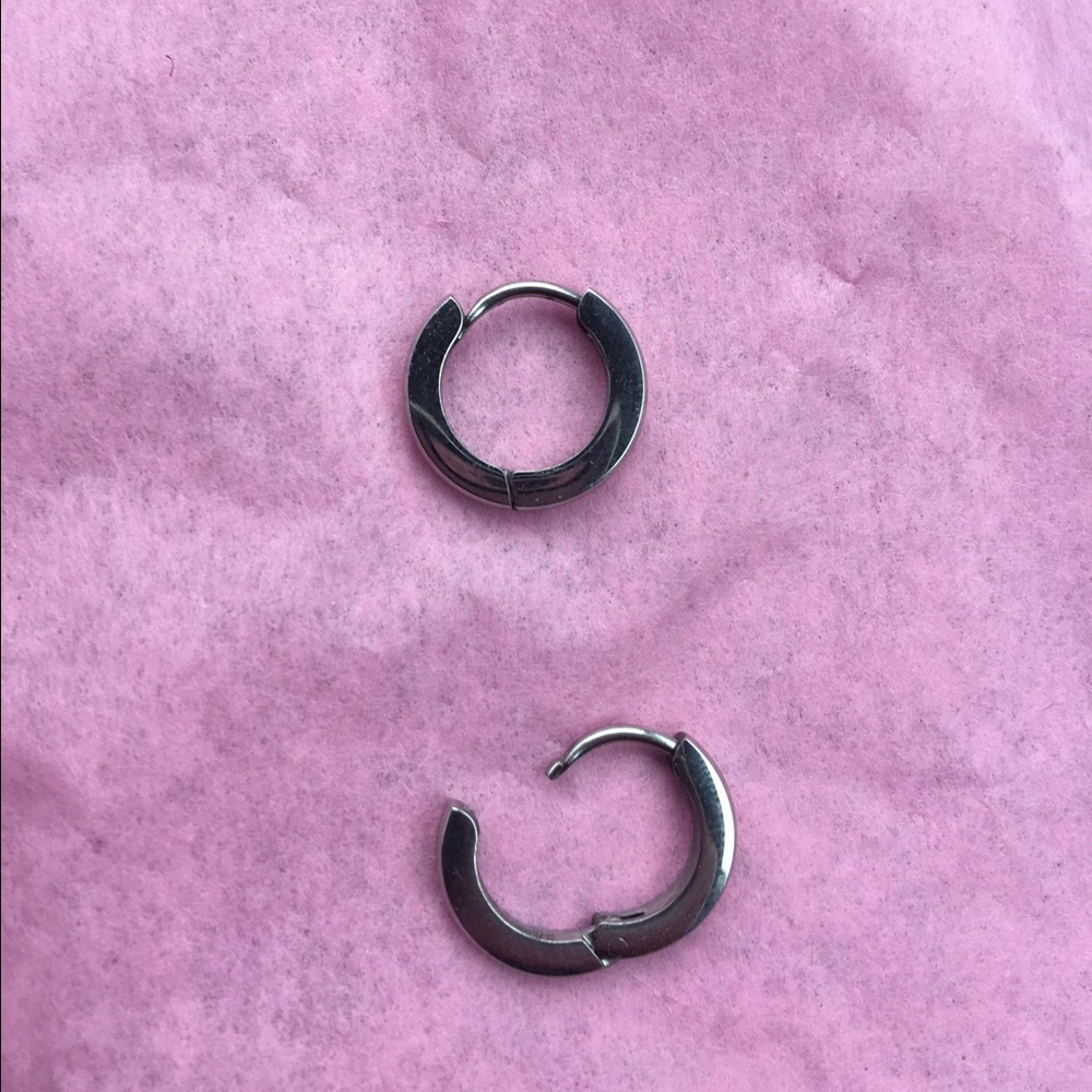 Sterling silver hoop earrings