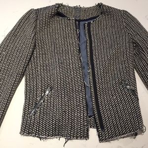 Gap navy & white tweed jacket