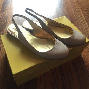 J.Crew Light Grey Sling Back Flats