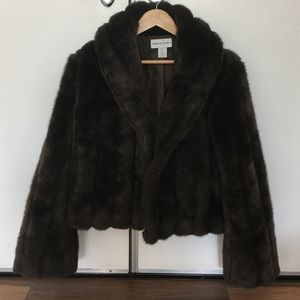 Newport News Faux fur short jacket.