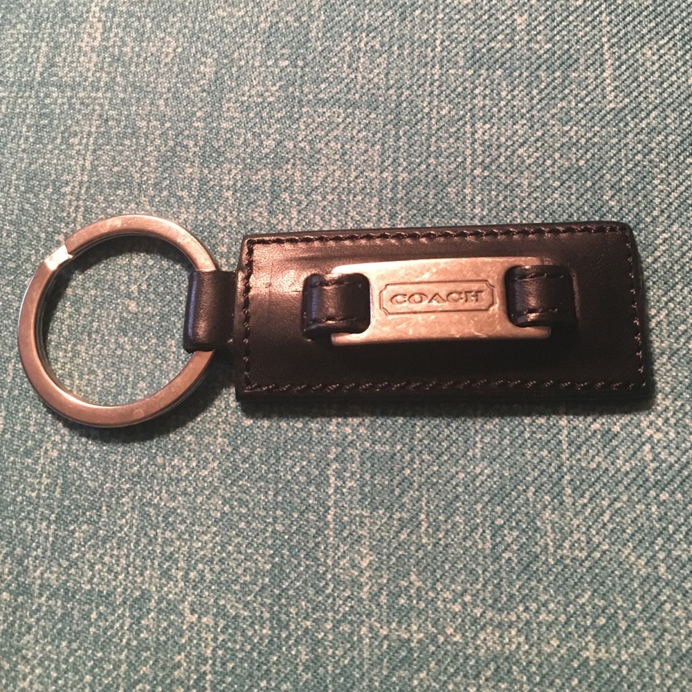 Coach leather key ring