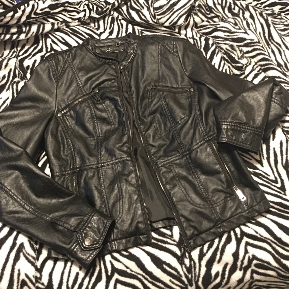 Black leather jacket!