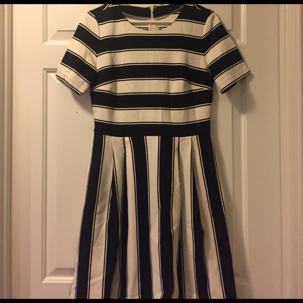 NWT Loft Striped Flare Dress