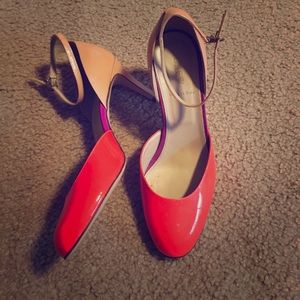 JCrew Italian neon heels. Sz 7.5