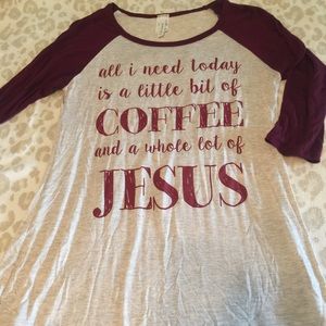 Coffee and Jesus tunic