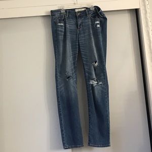 Abercrombie medium wash ripped jeans