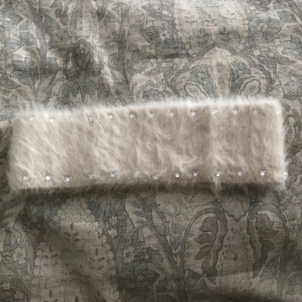 Adorable angora winter head band