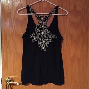 Elle Black Flower Tank