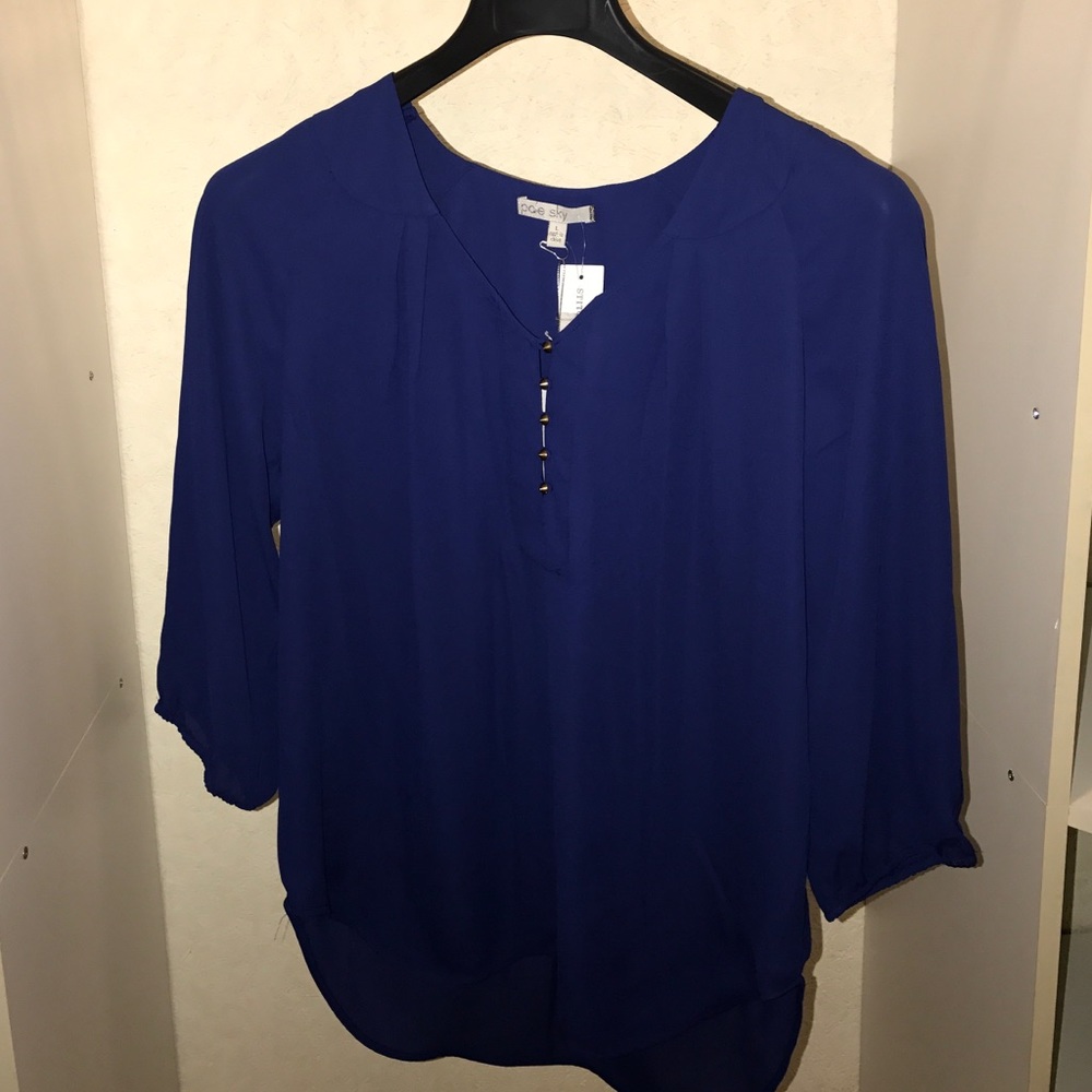 Royal Blue Pale Sky Top