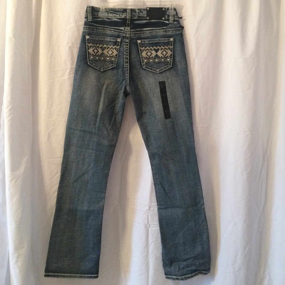 Women's Live Hard Play Hard Western Jeans