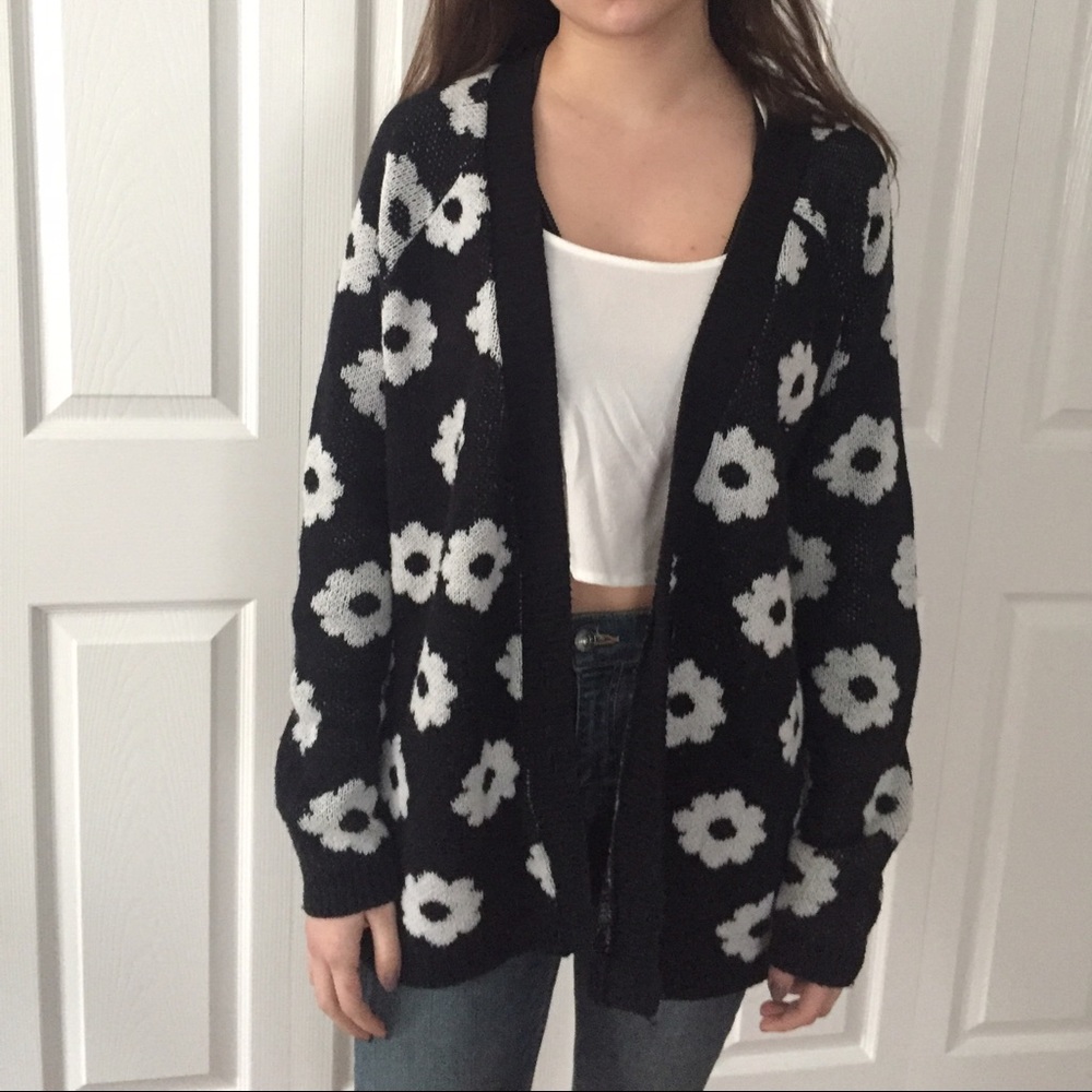 Flower Knit Cardigan