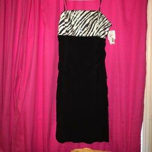 NWT Strapless zebra dress