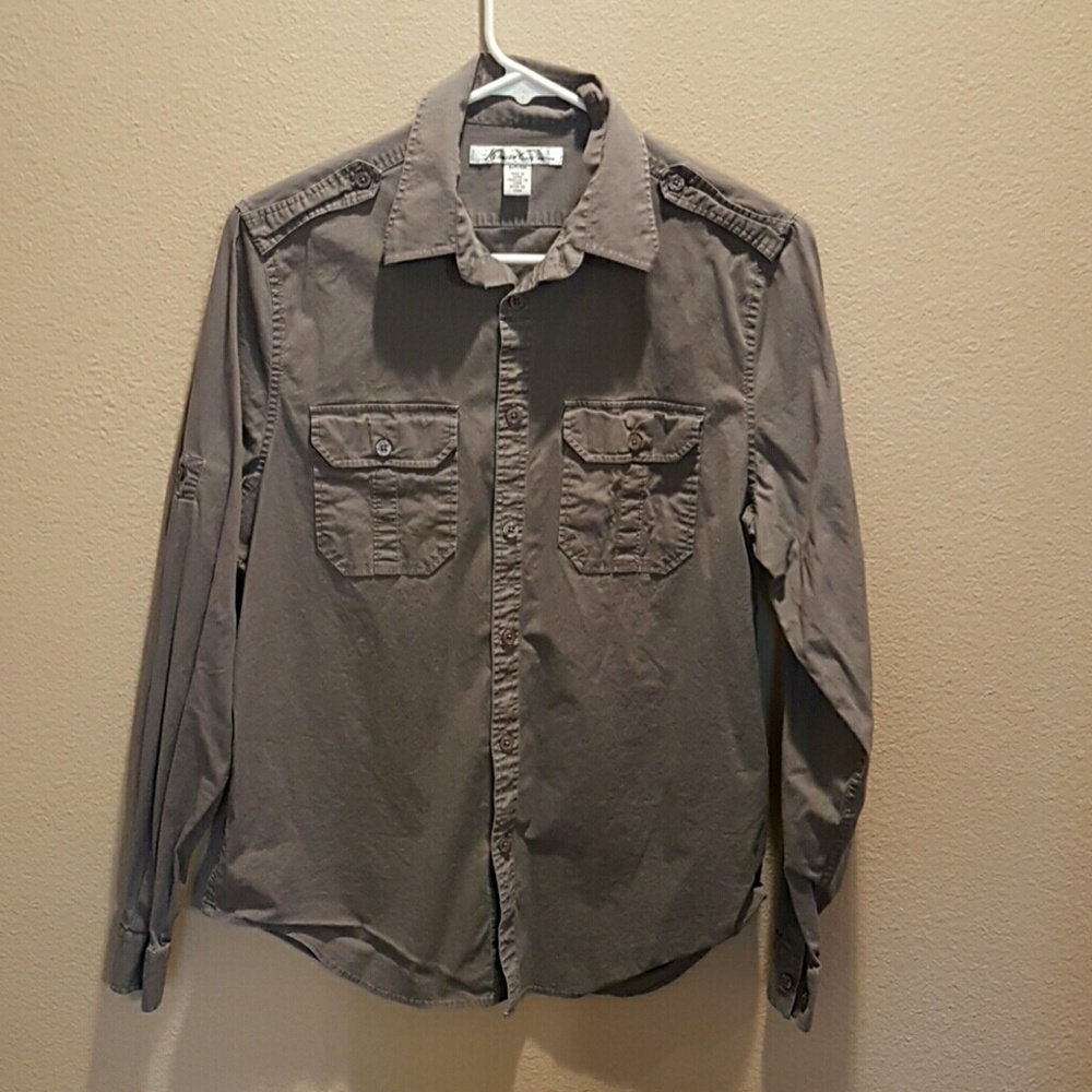 Kenneth Cole Gray Button Down Shirt - S