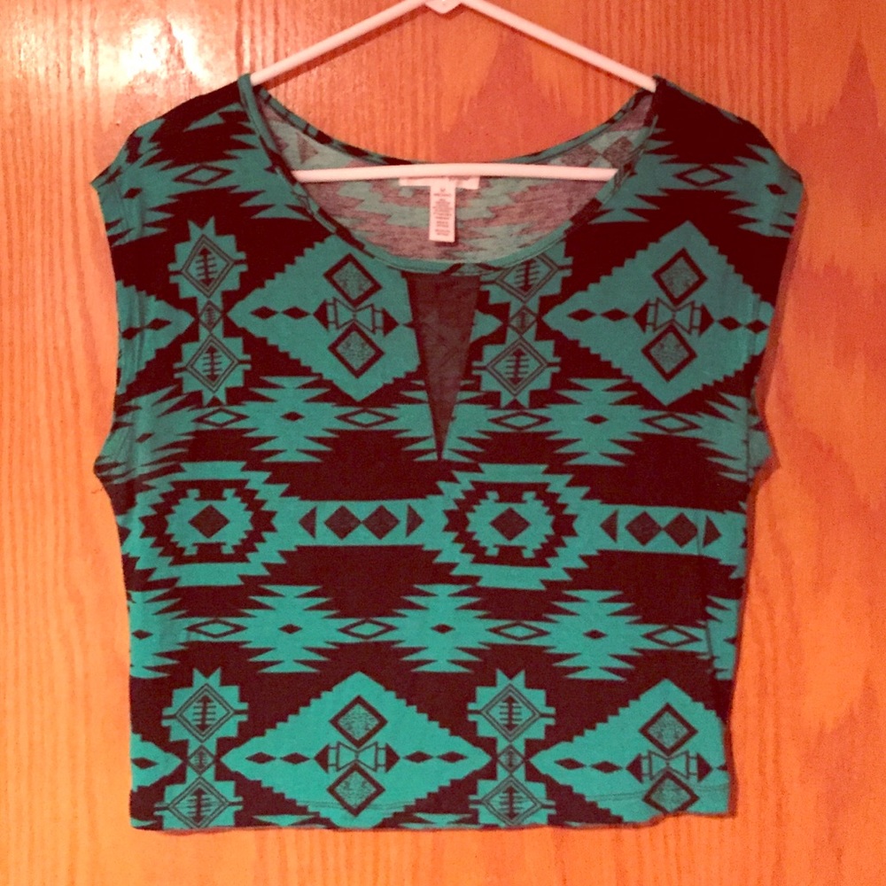 Teal Crop Top