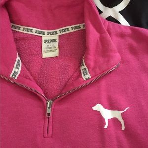 VS Pink Quarter Zip Sweatshirt