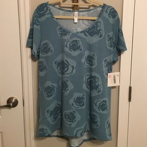 BNWT XL LulaRoe Classic T (Teal Floral)