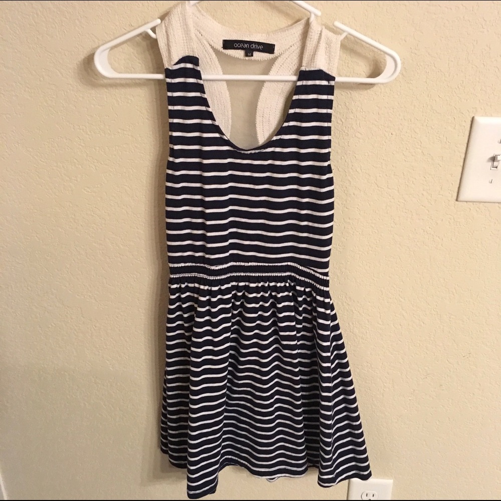 Cute Navy Stripe Sundress