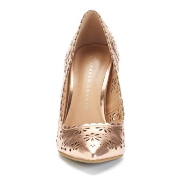 LC Lauren Conrad Rose Gold Cut-Out High Heels NWT - Picture 3 of 4