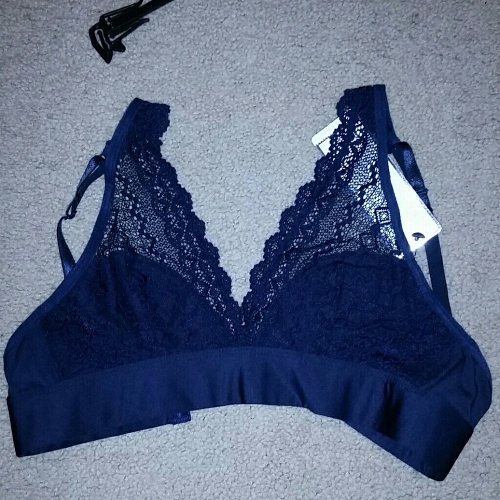 Navy Blue Lace Bralette