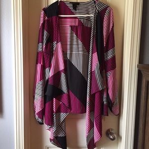 Lane Bryant chiffon waterfall jacket