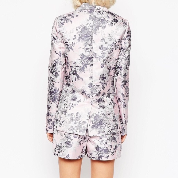 ASOS Premium Occasion Jacquard Blazer  with Shorts - Picture 2 of 4