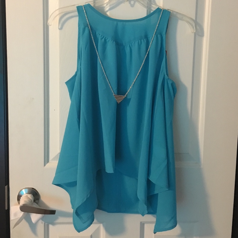 Blue Polyester top