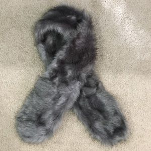 Faux fur grey shawl